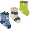 Wrapables Peek A Boo Animal Non-Skid Toddler Socks (Set of 3), Owl Small